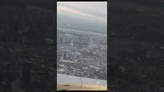 Manhattan vu du ciel depuis l'avion admirez! #shorts