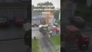My neighbor thinks everything can be recycled including drywall. God bless the driver!