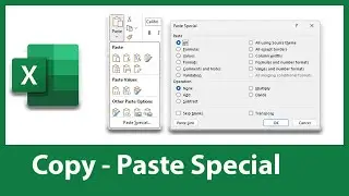 Excel Copy & Paste Special Options Explained - Excel Tutorial 7