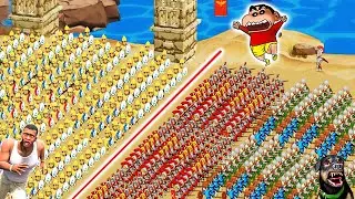 SHINCHAN BUILD his EMPIRE & DESTROY ENIMY CASTLE In GROW EMPIRE ROME with FRANKLIN | DREAM SQUAD