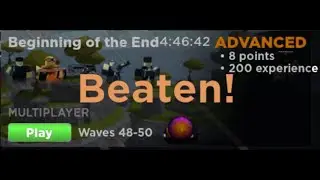 The Beginning Of The End Advanced Challenge (Tower Blitz) (ROBLOX)