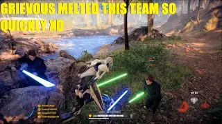 Star Wars Battlefront 2 - OP General Grievous easily obliterated this team SO F*cking FAST! 🤣