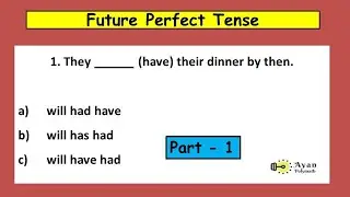 Test 27# Future Perfect Tense | Part 1