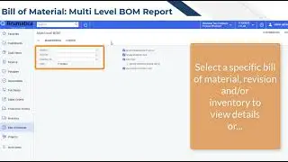 Acumatica Cloud ERP Tips 165: Bill of Materials - Multi Level BOM Report