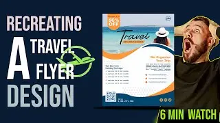 Recreating A Travel Flyer In 6 Minutes| Time Lapse || Faithfulness Tech Solutions