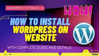 How to Install WordPress in CPanel| Install WordPress on Website| WordPress Installation Step by Ste