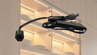 Cinakira IR Dual Sensor Cabinet Light Switch | Hand Sweep & Door Contact, DC12/24V 60W