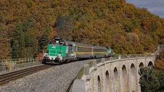 Trains d'un automne ensoleillé dans les Hautes Alpes