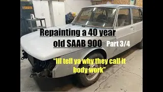 1984 SAAB 900 turbo full repaint part 3 of 4