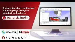 3 Eksen dik işlem merkezinde işlenmiş parça örneği ve standart iso kodlarını ücretsiz indir!