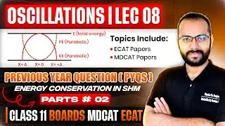 11 Physics | Oscillations 08 | Previous Year Questions | Energy Conservation in SHM | ECAT | MDCAT