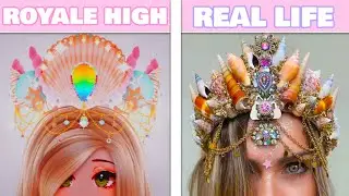 ROYALE HIGH VS REAL LIFE! *LARGE TRAIN BOW SKIRT* | Roblox Royale High