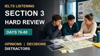 IELTS Listening Practice | Section 3 Hard Review | Days 76-80