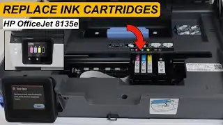 HP OfficeJet Pro 8135e Ink Cartridge Replacement !