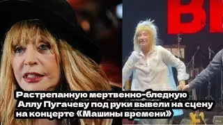 Растрепанную мертвенно-бледную Аллу Пугачеву под руки вывели на сцену