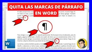 Cómo QUITAR las MARCAS de PÁRRAFO en WORD