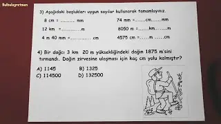 4.sınıf uzunluk ölçüleri dönüşümleri soru çözümü  @Bulbulogretmen #matematik #ölçüler #metre #school