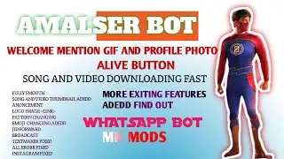 How to create Amalser Bot | Welcome mention | Alive Button Adedd | Pattern Changing | Instagram fix.