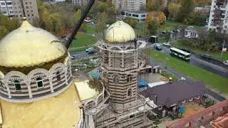 Освящение малого Купола и Креста\ Храм Счмщ. Ермогена в Гольяново\ Москва