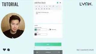 Cara menambahkan Teks dan Gambar di Website lynk.id | Tutorial Lynk.id