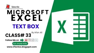 MS Excel - Text Box | how to use Text Box in MS Excel |  @IrfanTech01