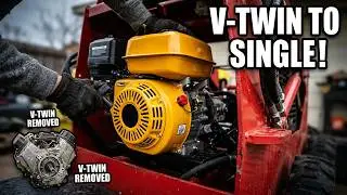Chinese mini skid engine swap from v twin to single cylinder