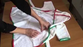 Шьём из полотенца детский махровый халатик с обезьянкой)