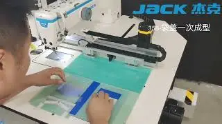 Flap sewing without iron by Jack template machine
