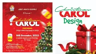 Christmas Carol Flyer for beginners - Coreldraw 2019