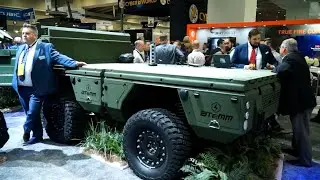 Plasan AUSA 2022 Displays All Terrain Electric Mission Module & Armor Cab Truck Protection Solution