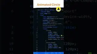 Create Animate Circle || HTML & CSS 🔥