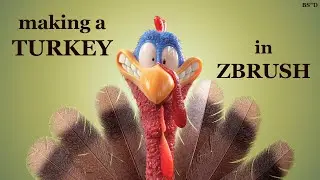 Making a Cartoon Turkey in Zbrush - Xploding Cube