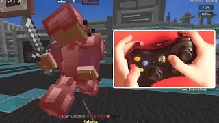 Playing Minecraft PvP Using A Controller