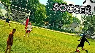 PRATIQUE DE SOCCER AVEC LES AMIS (tirs incroyables 🤯)