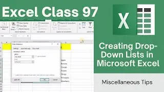 Creating Drop-Down Lists in Excel: Streamline Data Entry