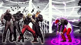 [KOF MUGEN] Orochi Iori CT QS Vs Ultimate Bossees Rugal Team