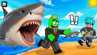 روبولوكس : الهروب من هجوم القرش العملاق ! 😱 مع @OtakuG