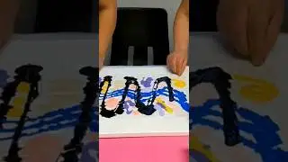 Abstract Printing Technique, Cling Papper #painting​ #abstract​ #art​ #printing​#texture​#technique​