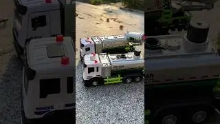 Die-Cast City Cleaner Truck with Water Spray, Lights & Sound | Pull Back Action Fun
