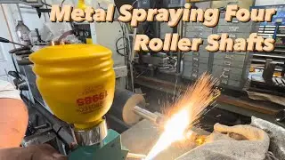 Metal Spraying Four Roller Shafts - Castolin Eutectic Rototec