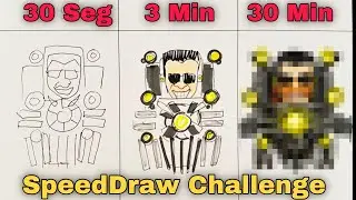 Drawing G-Man 4.0 in 30 sec, 3 min, and 30 min | Skibidi Toilet E 72 | CunsArt - Dibujo