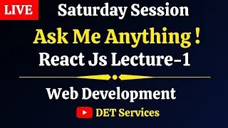 Live  | Saturday  | React Js Lecture -1 | w3schools | Ask Me Anything ! Web Development Course 2022