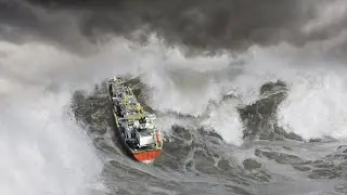 When ships get caught in a big storm