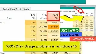 Windows 100% Disk usage problem Solved 