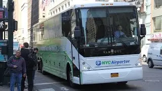 Golden Touch C2045L NYC Airporter arriving at 33rd Street and 7th Avenue (5-14-15)