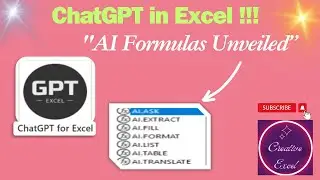 👉🏼ChatGPT in  Microsoft Excel | AI Formulas👈🏼
