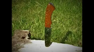 Making a knife from saw blade.