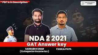 NDA (2) 2021 GAT Paper Live Solution | NDA GAT Question paper Analysis | NDA 2021