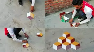3d Cube Floor tiles Center Design