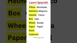 How to say Helmet, Wheel, Stool in Spanish #learnspanish